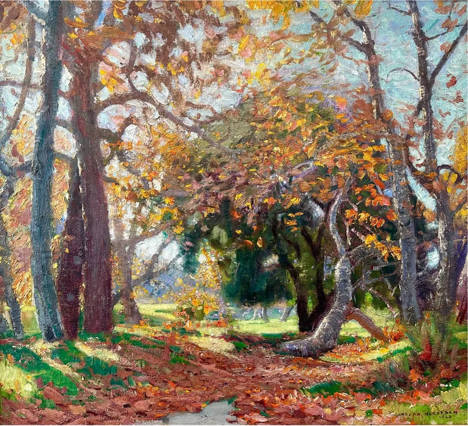Joseph Kleitsch, Mission Canyon, oil on canvas